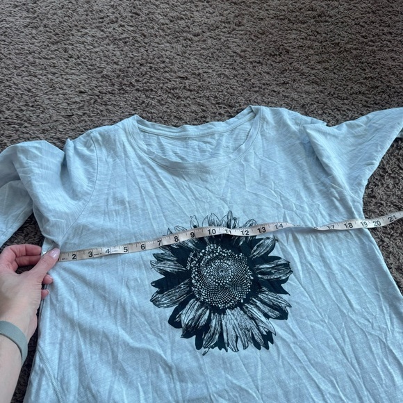 Escape By Habitat Gray Black Flower Asymmetrical Top Tunic Cotton Oversized XS - Picture 8 of 8